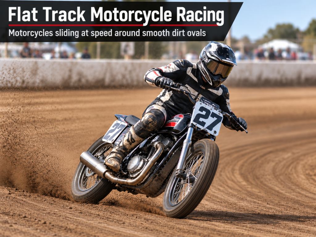 Flat Track Motorcycle Racing